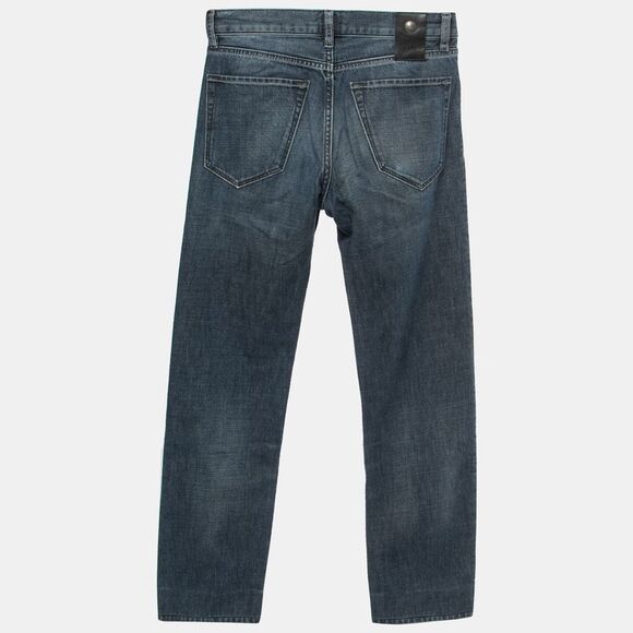 Boss By Hugo Boss Dark Blue Washed Denim Regular Fit Jeans L Waist 30" - Picture 2 of 4